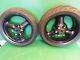 Triumph Pair Front Rear Wheels Tyre 3 Spoke 17 With Good Tyres 750 900 1200 T300