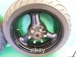 Triumph Pair Front Rear Wheels Tyre 3 Spoke 17 With Good Tyres 750 900 1200 T300