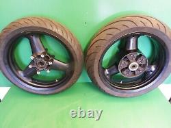 Triumph Pair Front Rear Wheels Tyre 3 Spoke 17 With Good Tyres 750 900 1200 T300