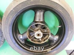 Triumph Pair Front Rear Wheels Tyre 3 Spoke 17 With Good Tyres 750 900 1200 T300