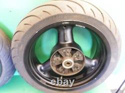 Triumph Pair Front Rear Wheels Tyre 3 Spoke 17 With Good Tyres 750 900 1200 T300