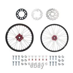 Tusk Front/Rear Wheel Package 1.60 x 21/2.15 x 18 Black Rim/Silver Spoke/Red Hub