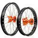 Tusk Imp Comp Front&rear Wheel 1.40x17/1.60x14 Black Rim/silver Spoke/orange Hub