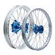 Tusk Impact Complete Front&rear Wheel 1.60x21/2.15x19 Silver Rim/spoke/blue Hub