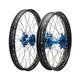 Tusk Impact Front & Rear Wheel 1.60x21/2.15x19 Black Rim/silver Spoke/blue Hub