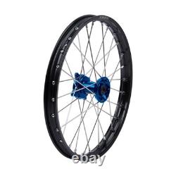 Tusk Impact Front Wheel 19x1.40 Black Rim/Silver Spoke/Blue Hub Kawasaki KX85