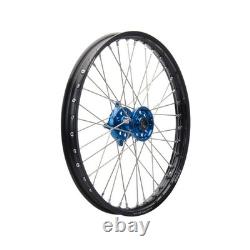 Tusk Impact Front Wheel 19x1.40 Black Rim/Silver Spoke/Blue Hub Kawasaki KX85