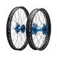 Tusk Impact Front And Rear Wheel 1.60x21/2.15x18 Black Rim/silver Spoke/blue