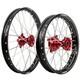 Tusk Impact Front And Rear Wheel 1.60x21/2.15x18 Black Rim/silver Spoke/red Hub