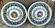 Two 1986 To 1992 Cadillac Fleetwood Brougham Wire Spoke Hubcap Wheel Covers