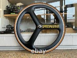 ULTRA RARE! Specialized DuPont Carbon Tri-Spoke Front / Rear Track Wheel Tubular