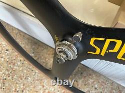 ULTRA RARE! Specialized DuPont Carbon Tri-Spoke Front / Rear Track Wheel Tubular