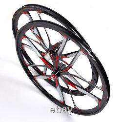 US Shipping 26 BMX Cruiser CNC 10 Spoke Rim Mag Alloy Bike Wheelset Disc Brake