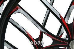 US Shipping 26 BMX Cruiser CNC 10 Spoke Rim Mag Alloy Bike Wheelset Disc Brake