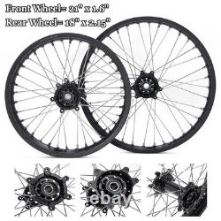 Ultra Bee 21x1.6 18x2.15 Spoke Front Rear Wheel Rims Hubs For Sur Ron Dirt Bike