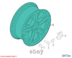 Used Front Wheel fits 2016 Bmw X3 19x8-1/2 alloy front or rear 5 spoke Y spoke