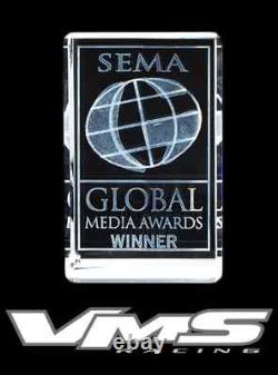 VMS RACING 5 SPOKE BLACK SILVER FRONT & REAR DRAG WHEELS SET 4X100/4X114 13x9