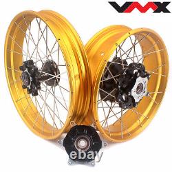 VMX 19'' 17'' Tubeless Spoke Aluminum Wheels Rims For BMW G310GS 2016-2022 Gold