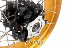 VMX 19'' 17'' Tubeless Spoke Aluminum Wheels Rims For BMW G310GS 2016-2022 Gold