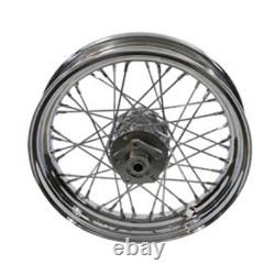 V-Twin Manufacturing Chrome Front/Rear 3.00 x 16 40-Spoke Wheel 50-0129