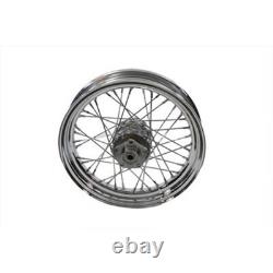 V-Twin Manufacturing Chrome Front/Rear 3.00 x 16 40-Spoke Wheel 50-0129