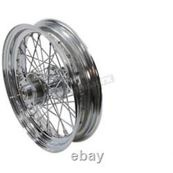 V-Twin Manufacturing Chrome Front/Rear 3.00 x 16 40-Spoke Wheel 50-0129