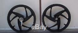 Vintage Bmx Acs Z Mag 20 Bike Coaster Brake Rear Front Wheel Rims 3 Spoke Set