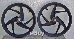 Vintage Bmx Acs Z Mag 20 Bike Coaster Brake Rear Front Wheel Rims 3 Spoke Set