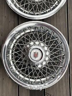 Vintage Chevy Hubcaps Wheel Cover Wire Spoke Monte Carlo 14 Set 4 OEM