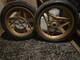 Vintage Ducati Oscam 3-spoke Gold Cast Aluminum Wheels 18 Front & Rear Set