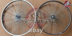 Vintage Lowrider 26 Front & Coaster Twisted Dayton 144 Spokes Fan Wheel 14g