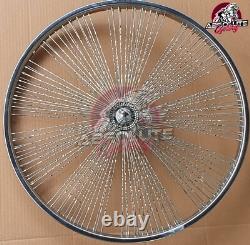 Vintage Lowrider 26 Front & Coaster Twisted Dayton 144 Spokes Fan Wheel 14g