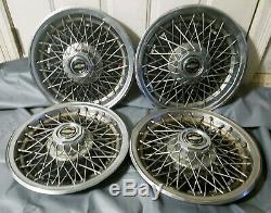 Vintage Set of 4 Chevy Caprice Classic Impala 15 Wire Spoke Hubcap Wheel Covers