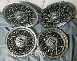 Vintage Set of 4 Chevy Caprice Classic Impala 15 Wire Spoke Hubcap Wheel Covers