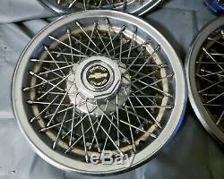 Vintage Set of 4 Chevy Caprice Classic Impala 15 Wire Spoke Hubcap Wheel Covers