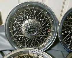 Vintage Set of 4 Chevy Caprice Classic Impala 15 Wire Spoke Hubcap Wheel Covers