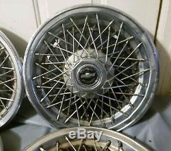 Vintage Set of 4 Chevy Caprice Classic Impala 15 Wire Spoke Hubcap Wheel Covers