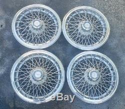 Vintage Set of 4 OEM 1981-85 Chevy Caprice 15 Wire Spoke Hubcaps Wheel Covers