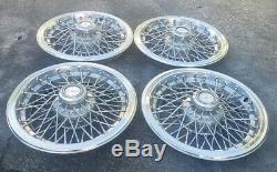 Vintage Set of 4 OEM 1981-85 Chevy Caprice 15 Wire Spoke Hubcaps Wheel Covers