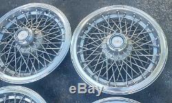 Vintage Set of 4 OEM 1981-85 Chevy Caprice 15 Wire Spoke Hubcaps Wheel Covers