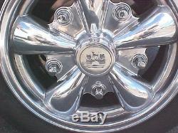 WBC-1 Wolfsburg logo Alloy wheel center caps Empi 5 spokes VW Bug Ghia Type 3 T1