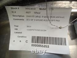 Wheel 18x8-1/2 Alloy 9 Spoke Front And Rear Polished Fits 08-09 CTS 09597875