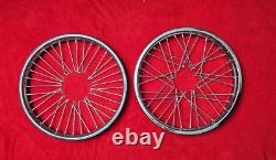 YAMAHA RD350 RD250 Front 1.60 18 Wheel + Rear 1.85 18 Wheel Set And Spokes 2PCS