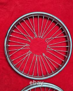 YAMAHA RD350 RD250 Front 1.60 18 Wheel + Rear 1.85 18 Wheel Set And Spokes 2PCS