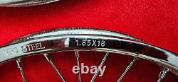 YAMAHA RD350 RD250 Front 1.60 18 Wheel + Rear 1.85 18 Wheel Set And Spokes 2PCS