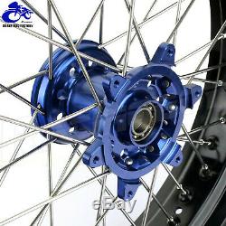 YZ250F YZ450F 2009-2013 Supermoto Wheels Rims Hubs Spokes Rotors Set for Yamaha