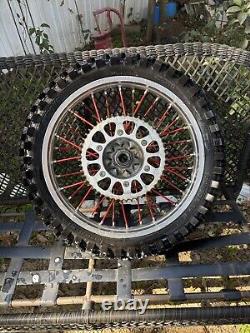 02-08 CRF450R CRF450 Ensemble de roues avant et arrière OEM moyeu jante rayons rotor central