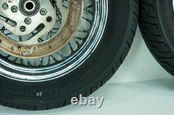 04 Harley Heritage Softail Classic Jante de Roue Avant Arrière Pneumatique Rayonnés 16 1345