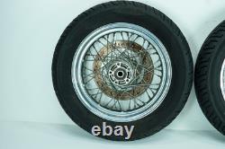 04 Harley Heritage Softail Classic Jante de Roue Avant Arrière Pneumatique Rayonnés 16 1345