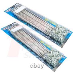 100% Acier Inoxydable Rayons & Mamelons 9x176+9x182 Pour CRF250/300 (Jante Avant 17+Arrière 17)